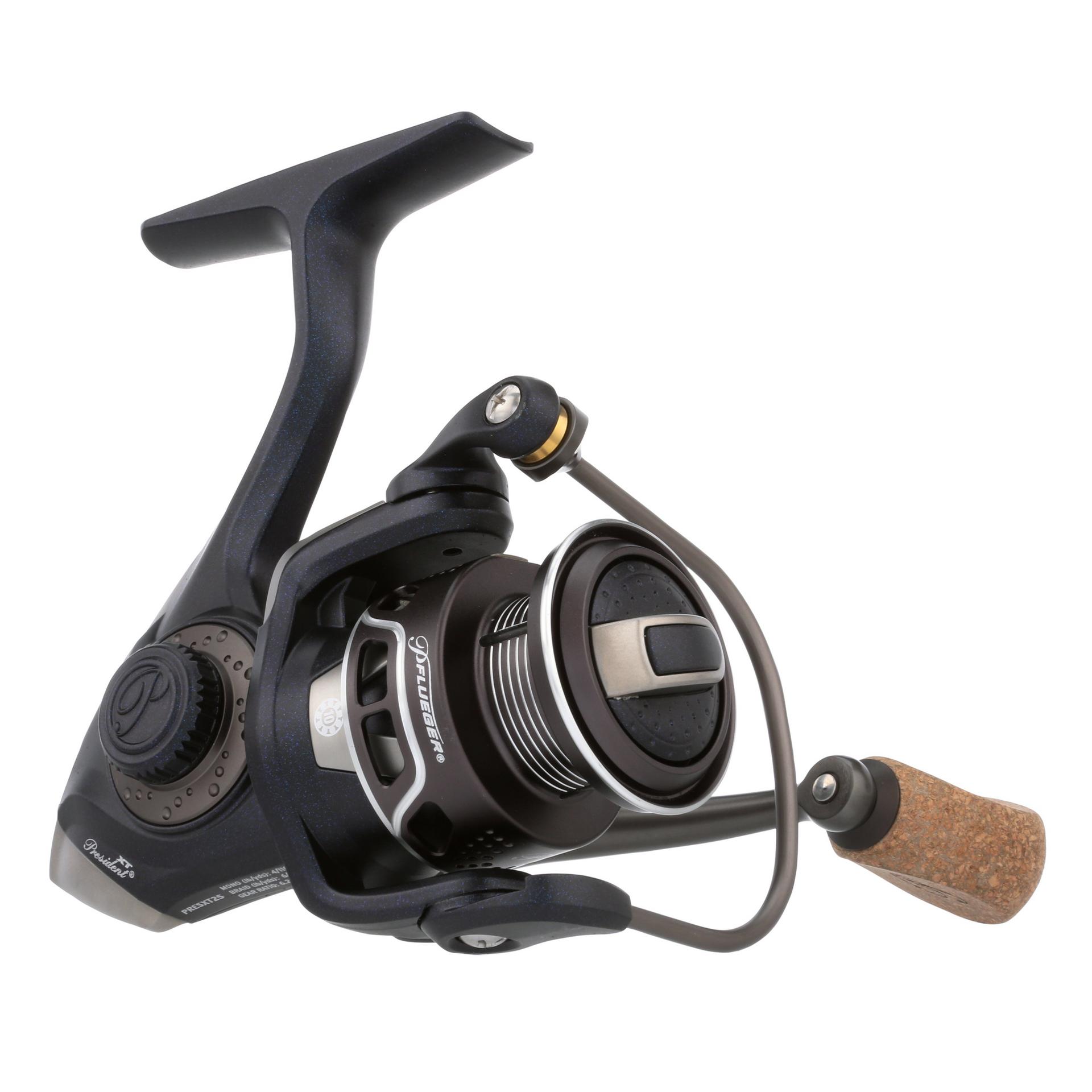 Pflueger President XT Spinning Fishing Reel - Size 35, 6.2:1 Gear Ratio, 10+1 Bearings, 12lb Drag